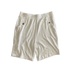 Soft Surroundings Fresh Air French Terry Shorts White‎ Size Medium EUC
